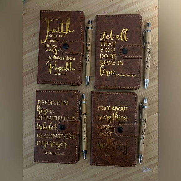 Scripture Notebooks with Gold Lettering - Picture 2 of 6